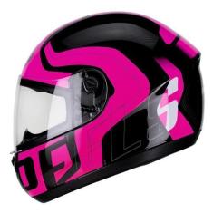 Imagem de Capacete de Moto Peels Spike New Ghost Preto Brilhante e Rosa Unissex,