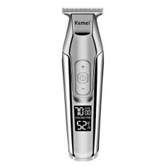 Imagem de Maquina Cortar Cabelo Kemei Km-5027 Elétrico Luxury Cor Prateado