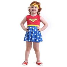 Imagem de Fantasia Batman Superman Flash Mulher Maravilha Bebê Sulamericana Vári