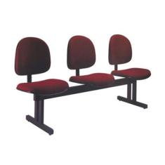 Imagem de Cadeira Executiva em longarina com 3 lugares Linha Office - Design Off
