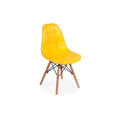 Imagem de Conjunto 5 Cadeiras Dkr Charles Eames Wood Estofada Botonê - 