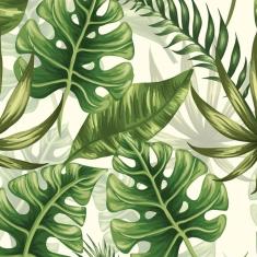 Imagem de Papel De Parede Adesivo Folhagem Verde Lavável 300X52Cm