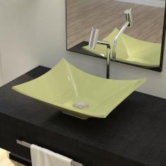 Imagem de Kit Cuba L38 C/Válvula Click 1''B 2,6Cm + Sifão Pvc + Flexível Compace Verde Acqua