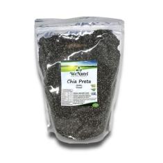 Imagem de Semente De Chia Preta 1 Kg - Ômega 3, Fibras E Antioxidantes - Wenutri