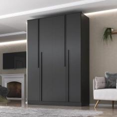 Imagem de Guarda Roupa Solteiro 4 Portas 2 Gavetas Sarah Yescasa Preto