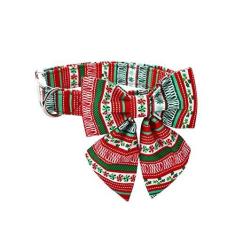 Imagem de MR. CHUBBYFACE Coleira xadrez de natal para cachorro menino menina cães ajustável vermelho verde coleira de cachorro gravata borboleta para cães pequenos médios grandes