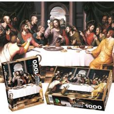 Imagem de Quebra Cabeça Puzzle Santa Ceia 1000 Peças Grow