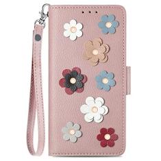 Imagem de Capa Carteira de Couro Flor 3D para iPhone 13 12 14 Pro Max 11 XS Max XR X SE2022 8/7/6/6S Plus Flip Card Slot Phone Cover, ouro rosa, para iphone 6P 6SPlus
