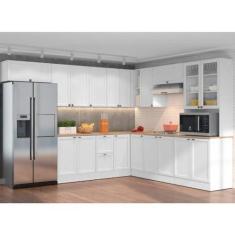 Imagem de Cozinha Completa 10 Peças 18 Portas 2 Gavetas Com Torre Quente Unna Branco