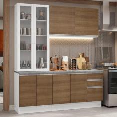 Imagem de Armário de Cozinha Completa 190cm Glamy Madesa 05, Branco/Rustic