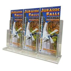 Imagem de SOURCEONE.ORG Porta-brochura de acrílico transparente premium com três dobras - estilo balcão