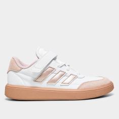 Imagem de Tênis Infantil Adidas Courtblock ID65, Branco, 31