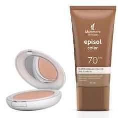 Imagem de Kit Protetor Solar Episol Color Pele Extra Clara FPS 50 Pó Compacto 10