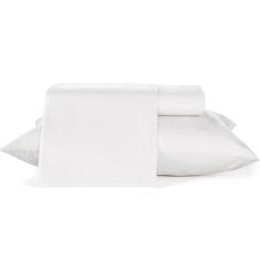 Imagem de Jogo Cama Casal Diamante Branco 4 Peças Hotel Algodão Teka