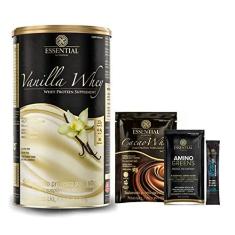 Imagem de Vanilla Whey 900g + 4 Amostras Sortidas - Essential Nutrition