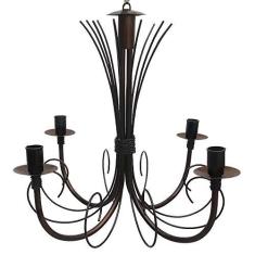 Imagem de Pendente De Ferro Para Iluminação Artesanal De Quarto De Casal