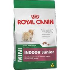 Imagem de Ração Royal Canin Mini Indoor Junior para Cães Filhotes de Raças Pequenas em Ambientes Internos - 7,5Kg