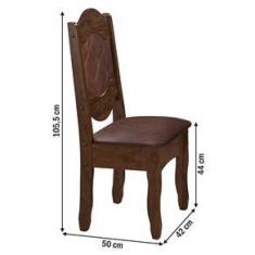 Imagem de Cadeiras Kit 2 Cadeiras Imperial III Castanho Rústico/Mar - Art Panta