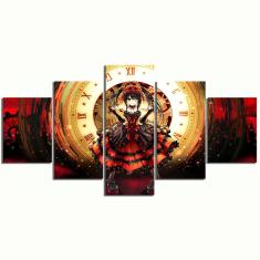 Imagem de Quadros Decorativos 5 Peças Anime Tokisaki Kurumi