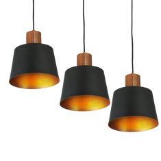 Imagem de Kit 3 Lustres Pendentes Florença De Alumínio  Com Cobre