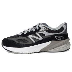 Imagem de New Balance Tênis infantil 990 V6 com cadarço, Preto/prata, 19 BR G