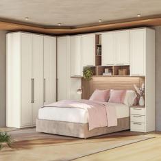 Imagem de Guarda-roupa Modulado Canto Reto 166 Toledo 9 Portas e 9 Gavetas Casal 7 peças 176,6 cm largura - Areia/Wood