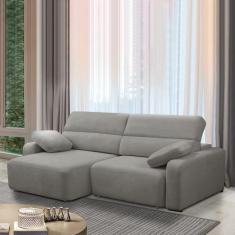 Imagem de Sofá Decorativo Sala de Estar Ícaro 3 Lugares 260cm Reclinável e Retrá