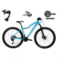 Imagem de Bicicleta Aro 29 Absolute Hera Feminina Shimano Alívio E Altus 27v F/hidráulicos Garfo Trava - Azul Tam.17