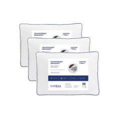 Imagem de Kit 3 Travesseiros Camesa Ergosoft Hotel Ultra Macio 50x70cm