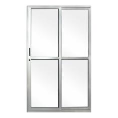 Imagem de Porta de Correr em Alumínio 2 Folhas MGM Minas Lux 2,10mx1,60mx7cm Branco