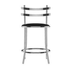 Imagem de Banqueta Cozinha Cromada Redonda Siena Alta 70cm Flape
