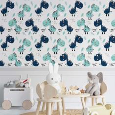 Imagem de Papel De Parede Adesivo Infantil Dino N014155 Rolo 0,58X3M