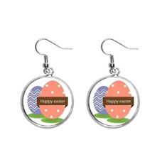 Imagem de Brinco feminino com pingente de orelha de ovo colorido Happy Easter Religion Festival