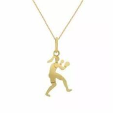 Imagem de Colar Cordão Luta Boxe Esporte Folheado 18k