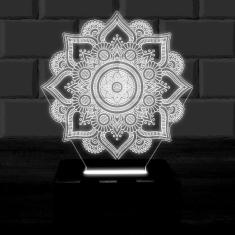Imagem de Luminária Led 3D Mandala Abajur
