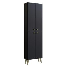 Imagem de Paneleiro Duplo 4 Portas Gralar Preto Onix