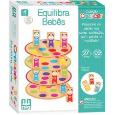 Imagem de Brinquedo educativo equilibra bebes em madeira nig brinquedos