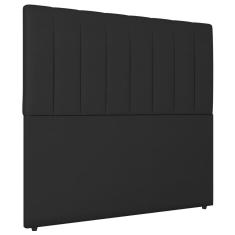 Imagem de Cabeceira Cama Box Casal Ivana 140cm Sintético Preto - Desk Design