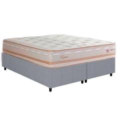 Imagem de Cama Box Casal Bipartida + Colchão Herval Lyon Molas Maxspring 138X188