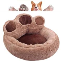 Imagem de CAMINHA DONUT FORMATO DE PATA P NUVEM PET PELUCIA REDONDA CAMA PELUCIADA NINHO CASINHA CASA COLCHONETE Cachorros E Gatos FUNDO ANTIDERRAPANTE IMPERMEAVEL QUALIDADE PREMIUM 55/50CM