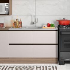 Imagem de Balcão para Pia 120cm 2 Portas 2 Gavetas Etina carvalho oak/off white