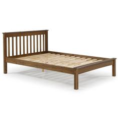 Imagem de Cama Casal Inglesa Em Madeira Maciça Mv Outlet Castanho