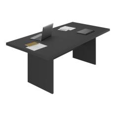 Imagem de Mesa de Escritório 200cm para Reunião com Tampo 30mm Multimóveis CR25281 Preto