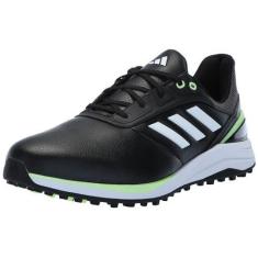 Imagem de adidas Tênis de golfe masculino Solarmotion Spikeless Lighstrike 24, Core Black/Calçado Branco/Verde Spark, 41