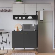 Imagem de Cozinha Compacta 2 Peças 5 Portas 1 Nicho Porta Tempero Atena Gralar