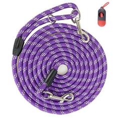 Imagem de Codepets Coleira de corda longa para adestramento de cães, 30 m, 30 m, 50 m, 1,5 m, fios refletivos, trelas para cães e gatos, cordão de verificação de amarração, guia de agilidade, treinamento para