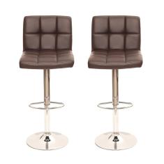 Imagem de Kit 2 Banquetas Giratórias Gomos Marrom Marrom-café