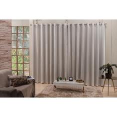 Imagem de Cortina Areia Blackout Tecido Corta Luz 4,00x2,30 Ilhós Cromado