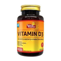 Imagem de VITAMIN D3 - Natural Weather Suplemento alimentar de vitamina 60 Cápsulas de 500mg 