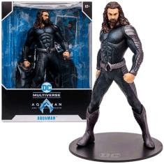 Imagem de Boneco Aquaman Traje Preto Aquaman 2 McFarlane 12 Polegadas